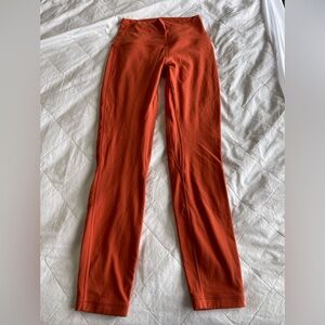 Lululemon Orange double lined align size 4